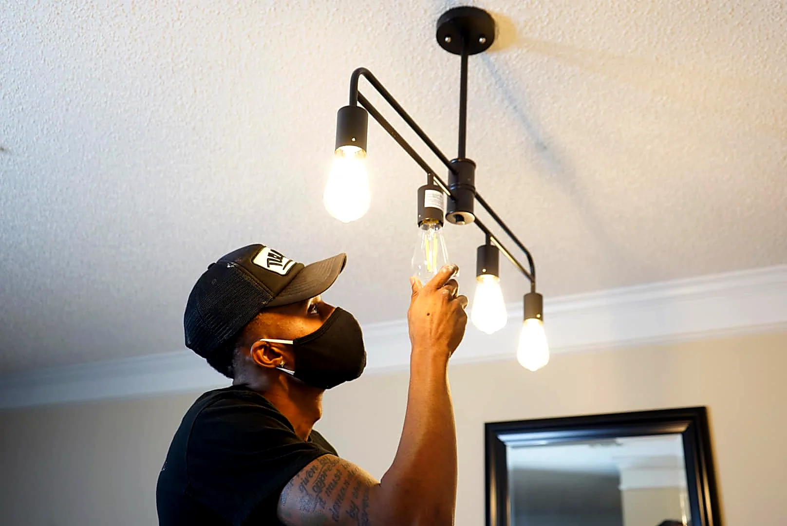 light fixture & ceiling fan install