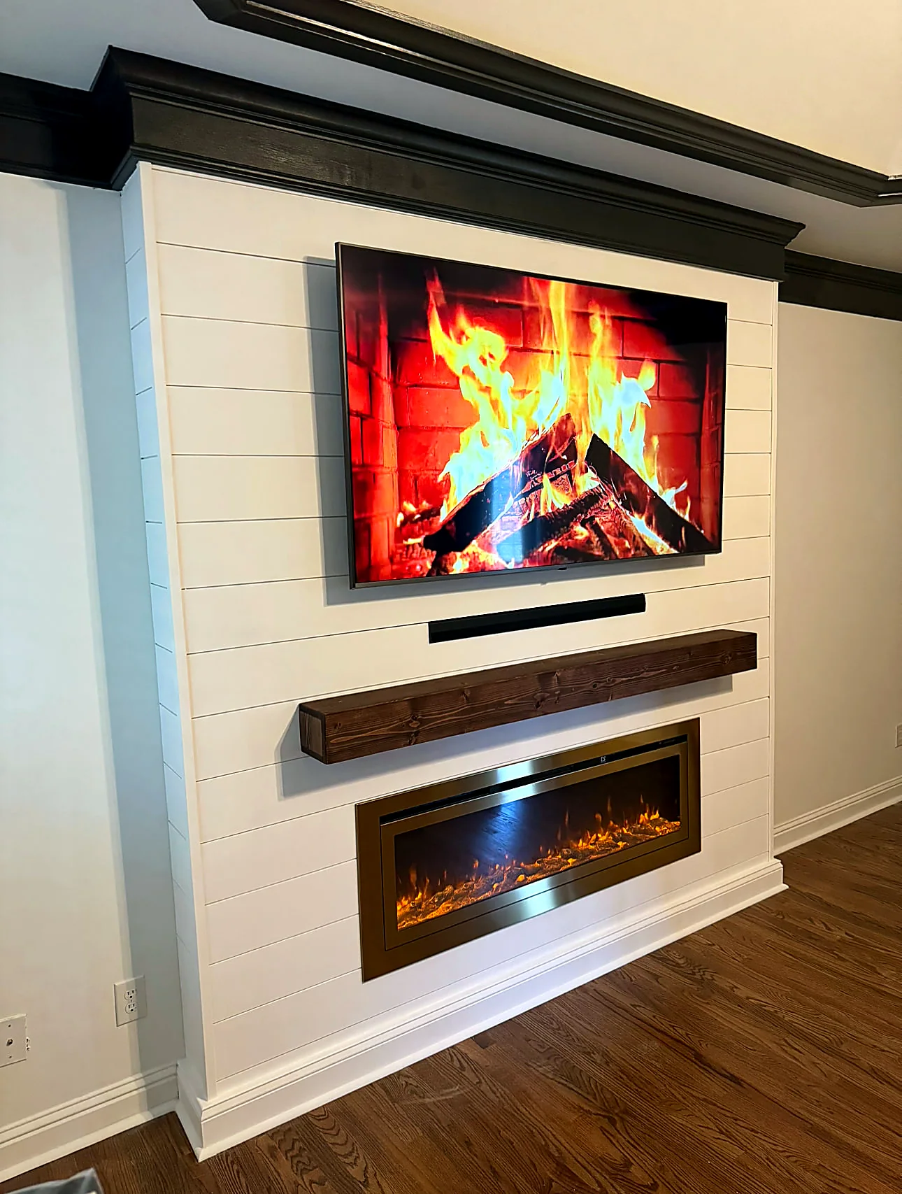 Custom media wall — Quality Home Installs real project