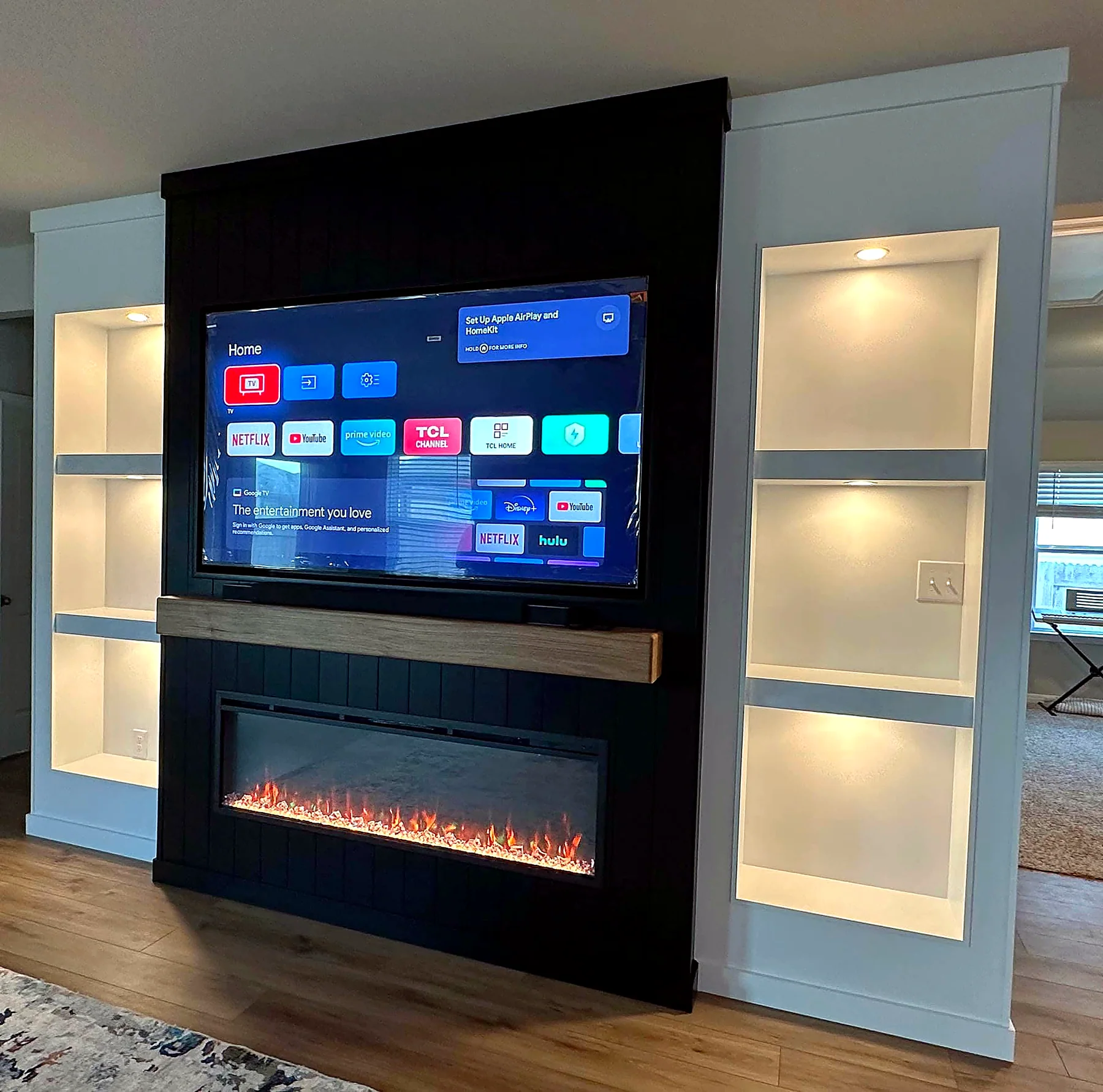 Custom media wall project 10