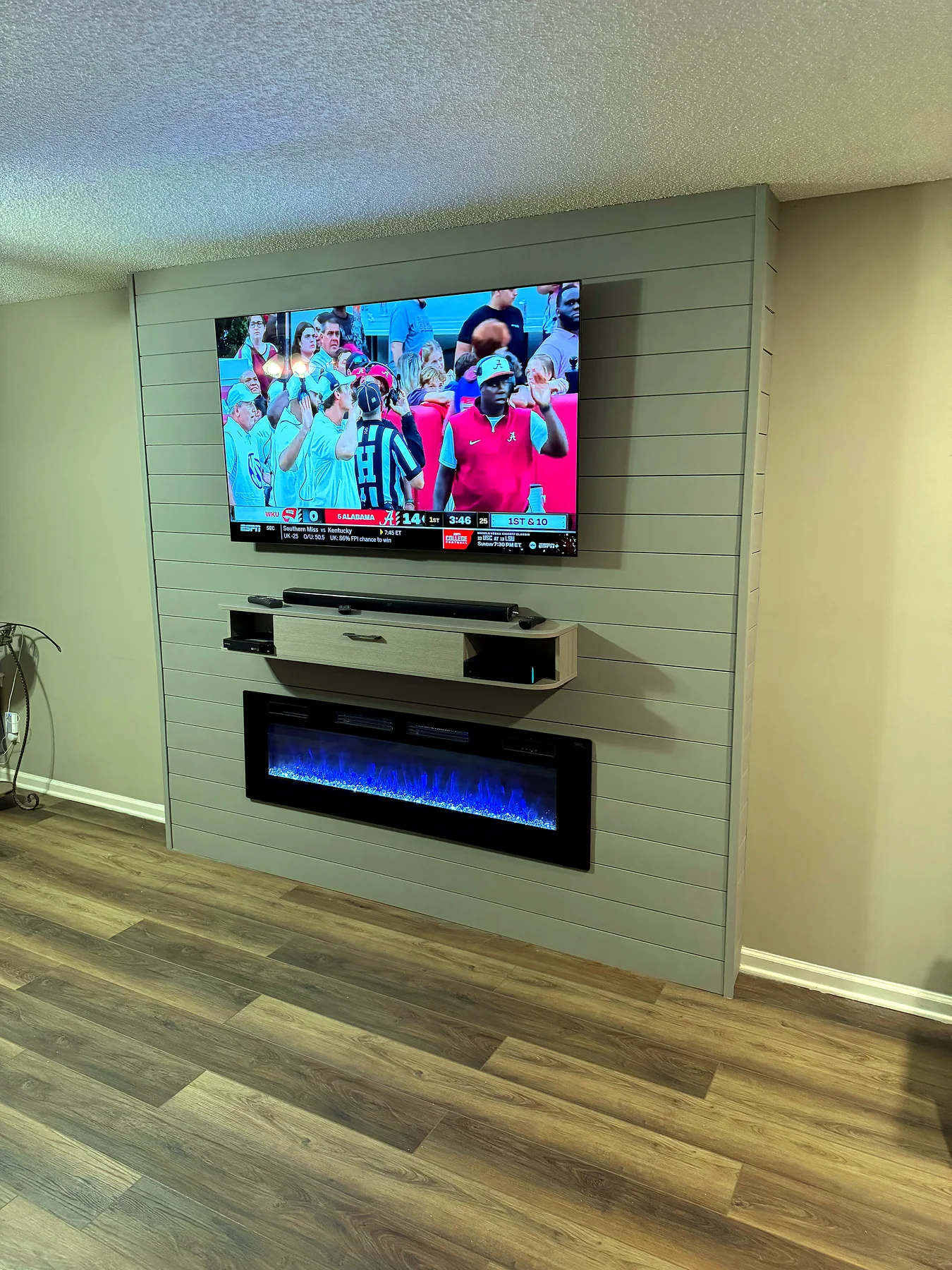 Custom media wall project 8