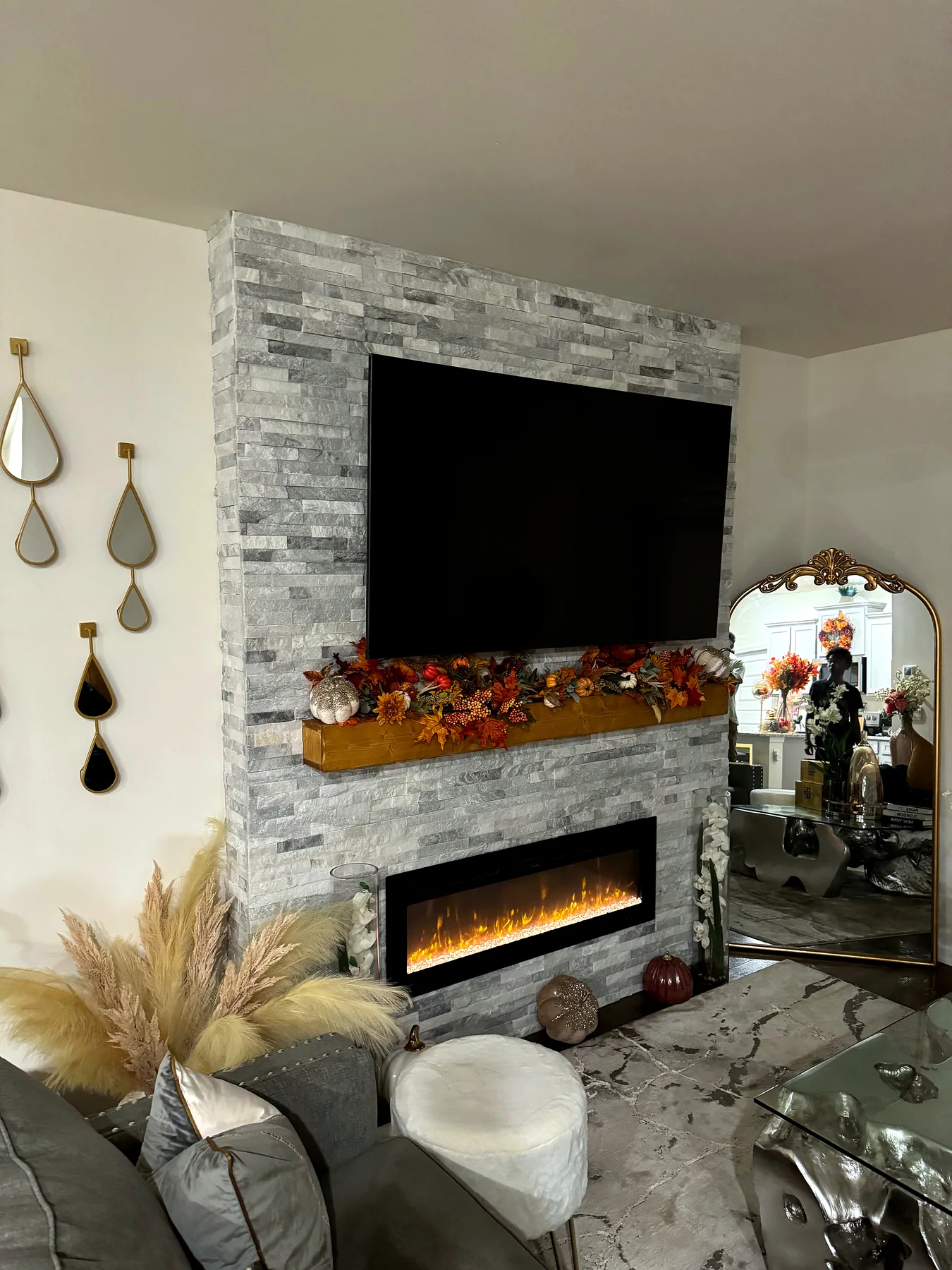 Custom media wall project 7