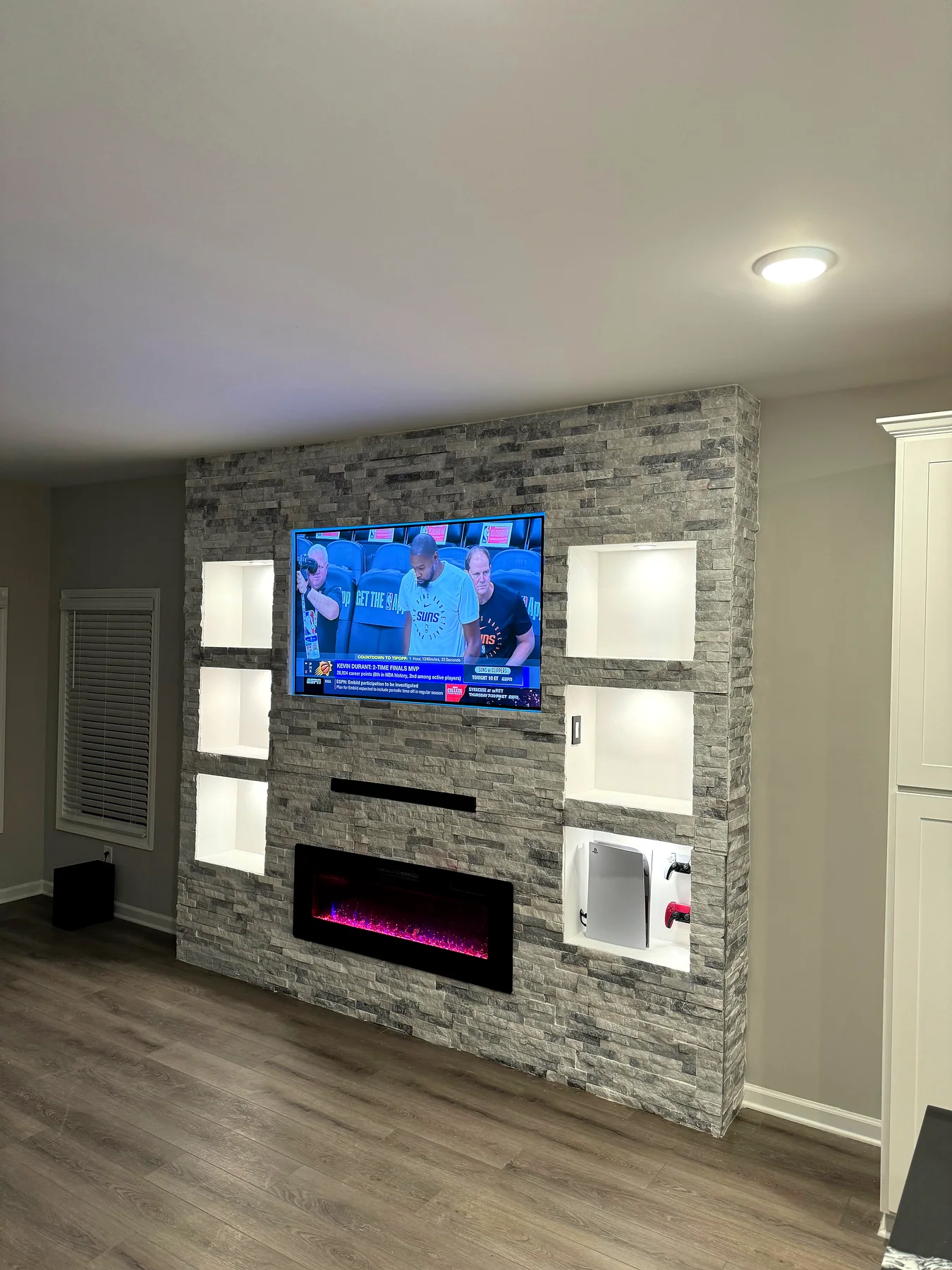 Custom media wall project 11